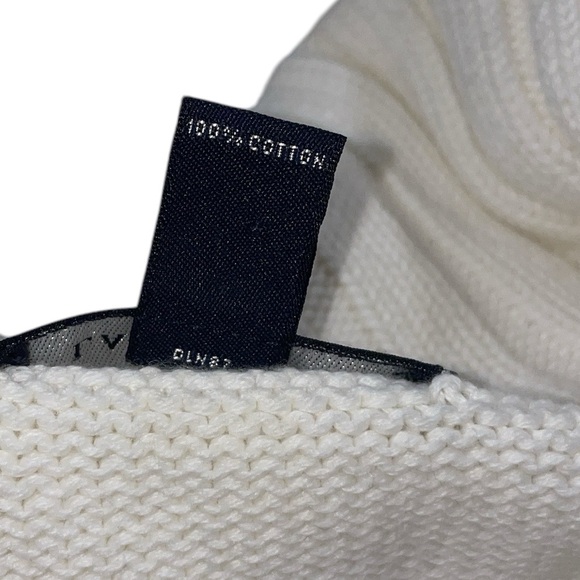 NWOT Lands' End 100% Cotton Textured & Cable Knit Full Zip Ivory Sweater 3X - Picture 7 of 7